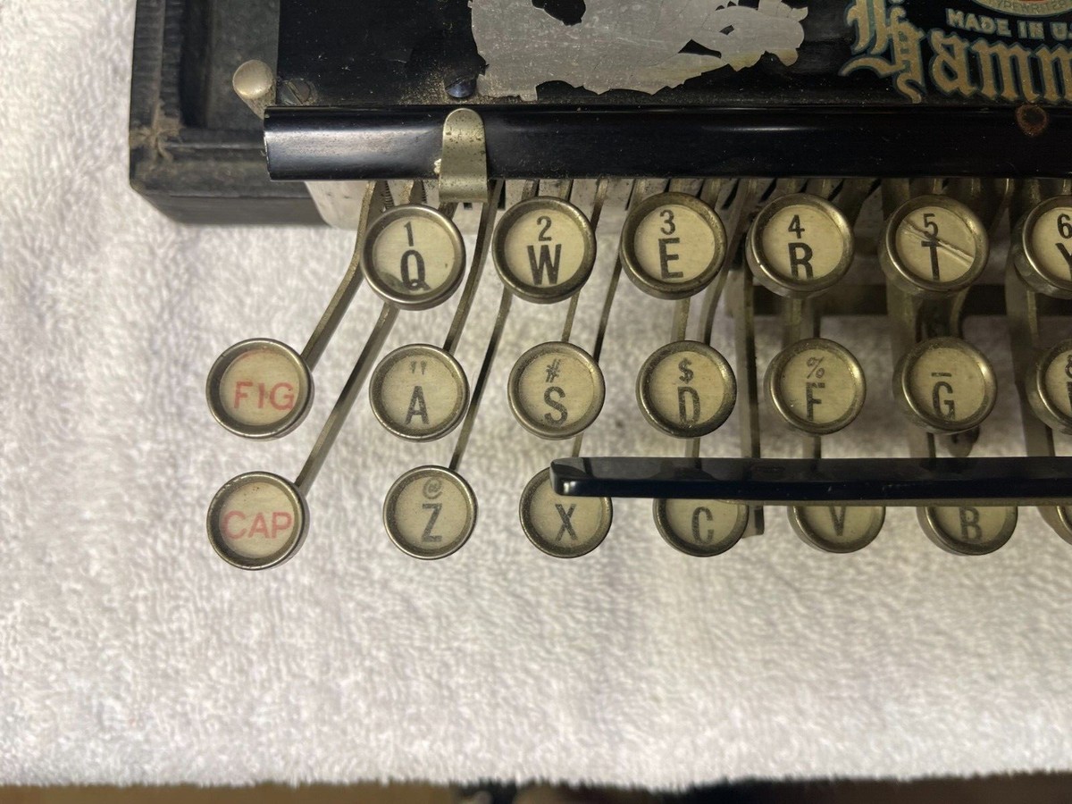 hammond folding typewriter model 26 multplex antique 1920's rare