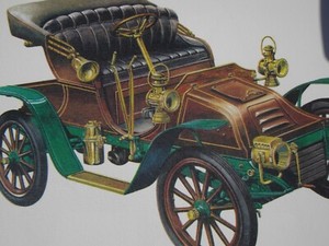 5X Antique 1900s Car Portraits Collectible 9x8" 1959 Cities Service Advertising