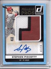 2016 Panini Donruss STEPHEN PISCOTTY 3 COLOR JUMBO PATCH AUTO RC SP #3/10!!