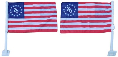Betsy Ross 76 Double Sided 12''x18'' Rough Tex 100D Knit Nylon Car Vehicle Flag
