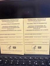 TWO (2) International Certificate Of Vaccination - Yellow Card -  COLLECTIBLE