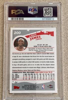 2005 Topps LeBron James #200 PSA 9 MINT | eBay