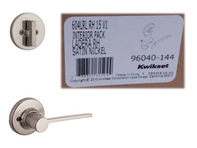 Kwikset 96040-144 Ladera Right Handed Handleset Interior 604LRL Satin Nickel