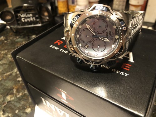 Reloj de pulsera INVICTA 29639 para hombre 52 mm veneno acero inoxidable tono plateado/azul - Imagen 2 de 4