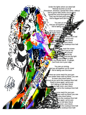 Dimebag Darrell Pantera Guitar Cowboys from Hell Print Poster Wall Art 8.5x11