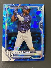 2021 Bowman Chrome Sapphire RANDY AROZARENA Atomic Veteran Base #66