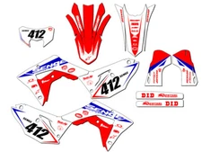 2021-2024 CRF 450 RL BINARY Red Senge Graphics Kit Compatible with Honda