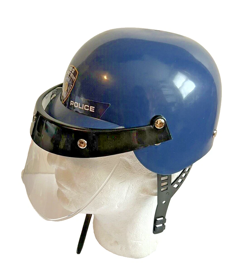 NEW 2-Pc Police Revolver Cap Gun & Riot Helmet Kids Costume Playset - Image 4 of 4