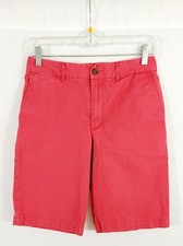 Polo Ralph Lauren Boys Chino Shorts 16 Cotton Coral Flat Front Pockets Zip Fly