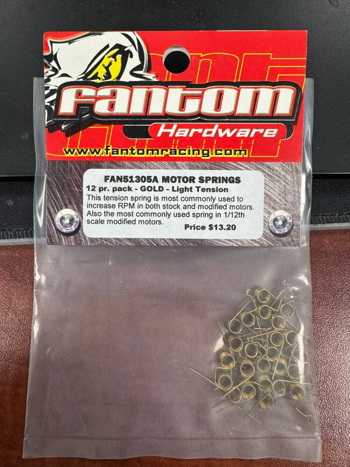 Fantom FAN51322A MOTOR SPRINGS 12 PAIR PACK BLACK ULTRA HEAVY TENSION