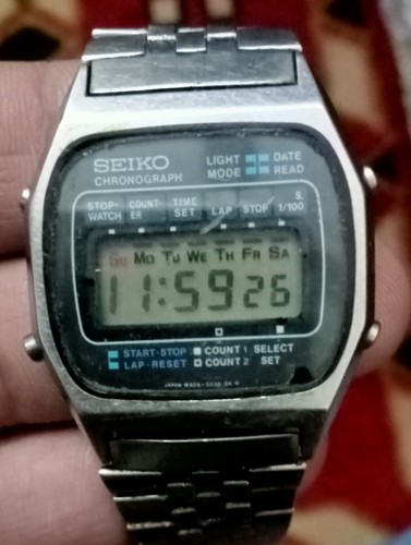 Vintage Seiko Digital M929-5030 S/S Watch Japan For Parts | eBay