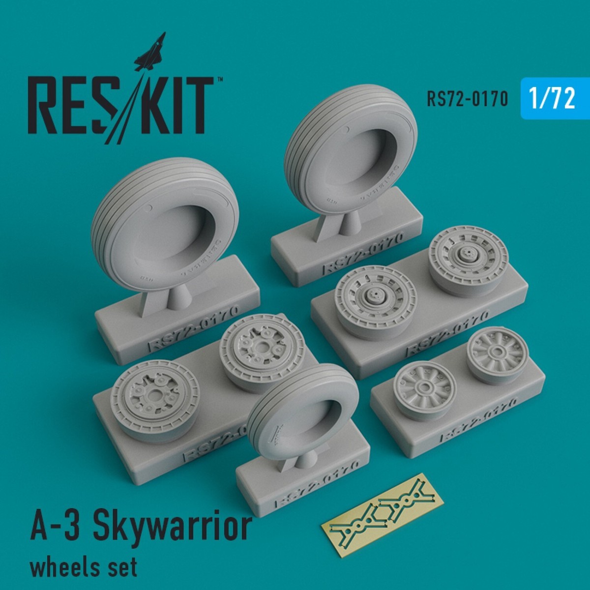 しろたん　1/100 ATR72 3機セット ResKit RS72-0170 Scale 1:72 A-3 Skywarrior Resin Wheel