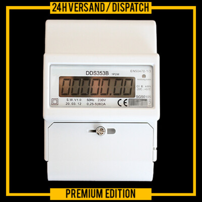 MID-WECHSELSTROMZÄHLER* HUTSCHIENE WATTMETER S0 IMPULS & RS485 MODBUS LCD ZW4
