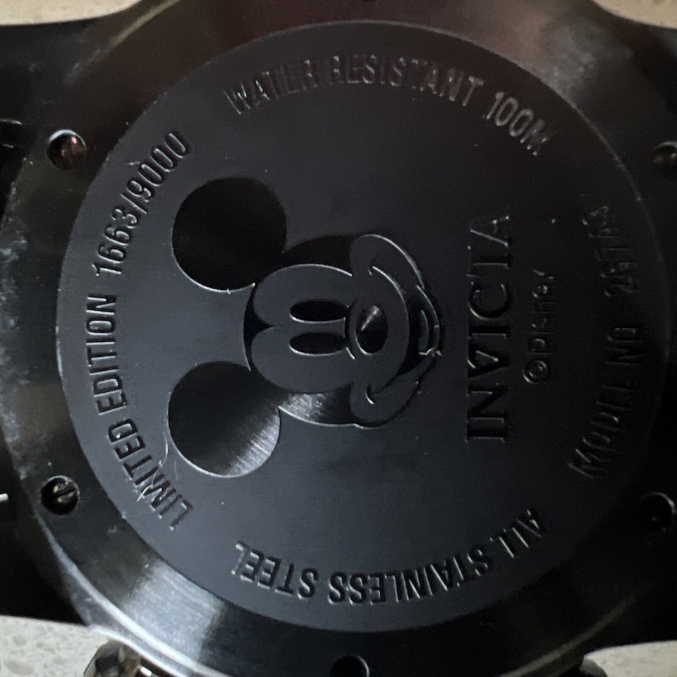 Disney Invicta Collection Invicta Disney Limited Edition Mickey Mouse Chronograph Quartz Black ...