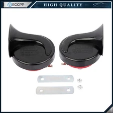 12V 135DB Dual Tone Electric Snail Air Horn Kit For Trumpet  Train Car Truck