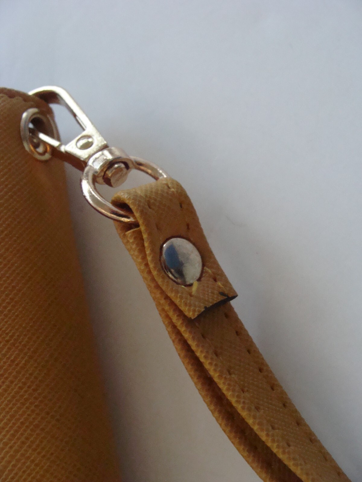 NWT Tan ALYSSA Zip Around Wristlet/Wallet w Outer Zippered Pocket Vegan Leather