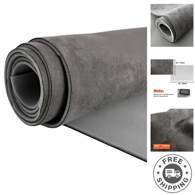 96  x 60  Dark Gray Suede Headliner Fabric for Car Roof Replacement