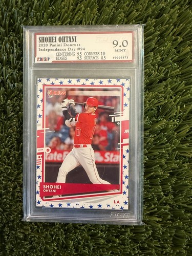 2020 PANINI DONRUSS INDEPENDANCE DAY SHOHEI OHTANI #94 DGA 9.0