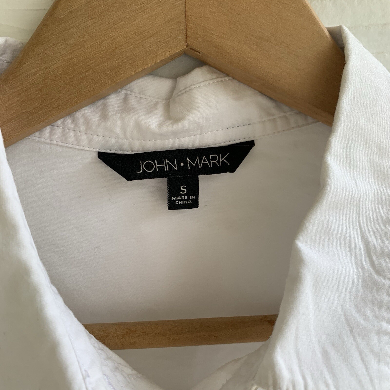 John Mark White Tunic Top Button Down Blouse Long… - image 7