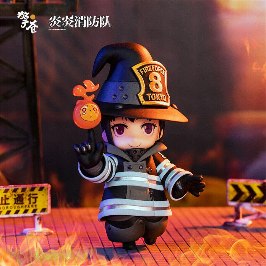 Fire Force Maki Oze Q Version Figure Statue ABS PVS Model Doll Ornament 90  mm | eBay