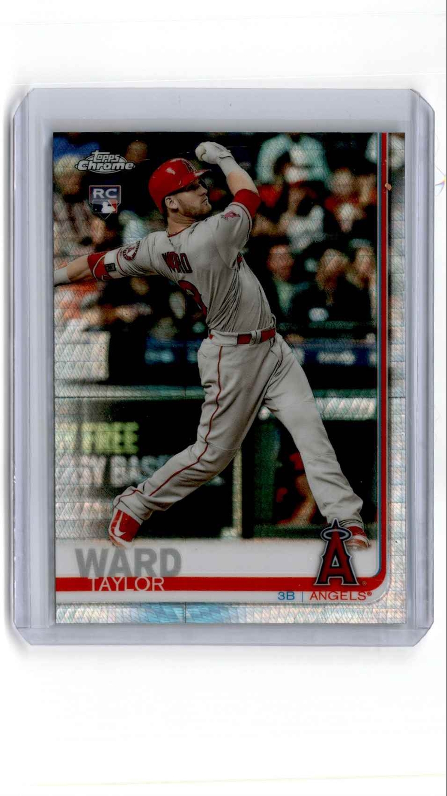 2019 Topps Chrome Prism Refractor Taylor Ward Rookie Los Angeles Angels #78