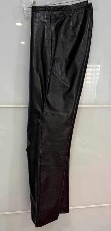 Ann Taylor Women's Black Very Soft Leather Pants Lined Zip Size 10