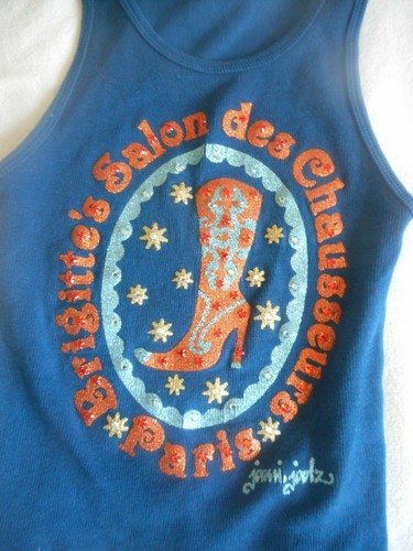 JOOMI JOOLZ Shirt Top dunkelblau Brigittes Salon des Chausse Strass Vintage - Bild 6 von 9