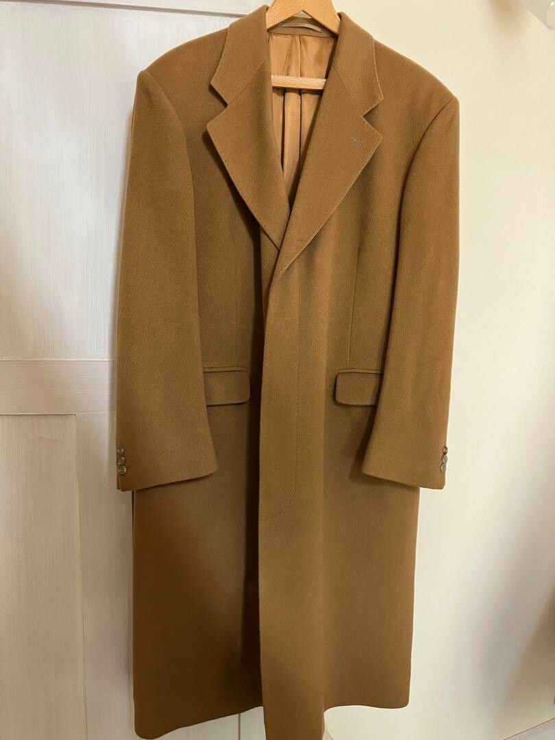 Burberry camel Cashmere 100% Long Coat Used Very Good Japan Burberry camel Cashmere 100% Long Coat Used Very Good Japan