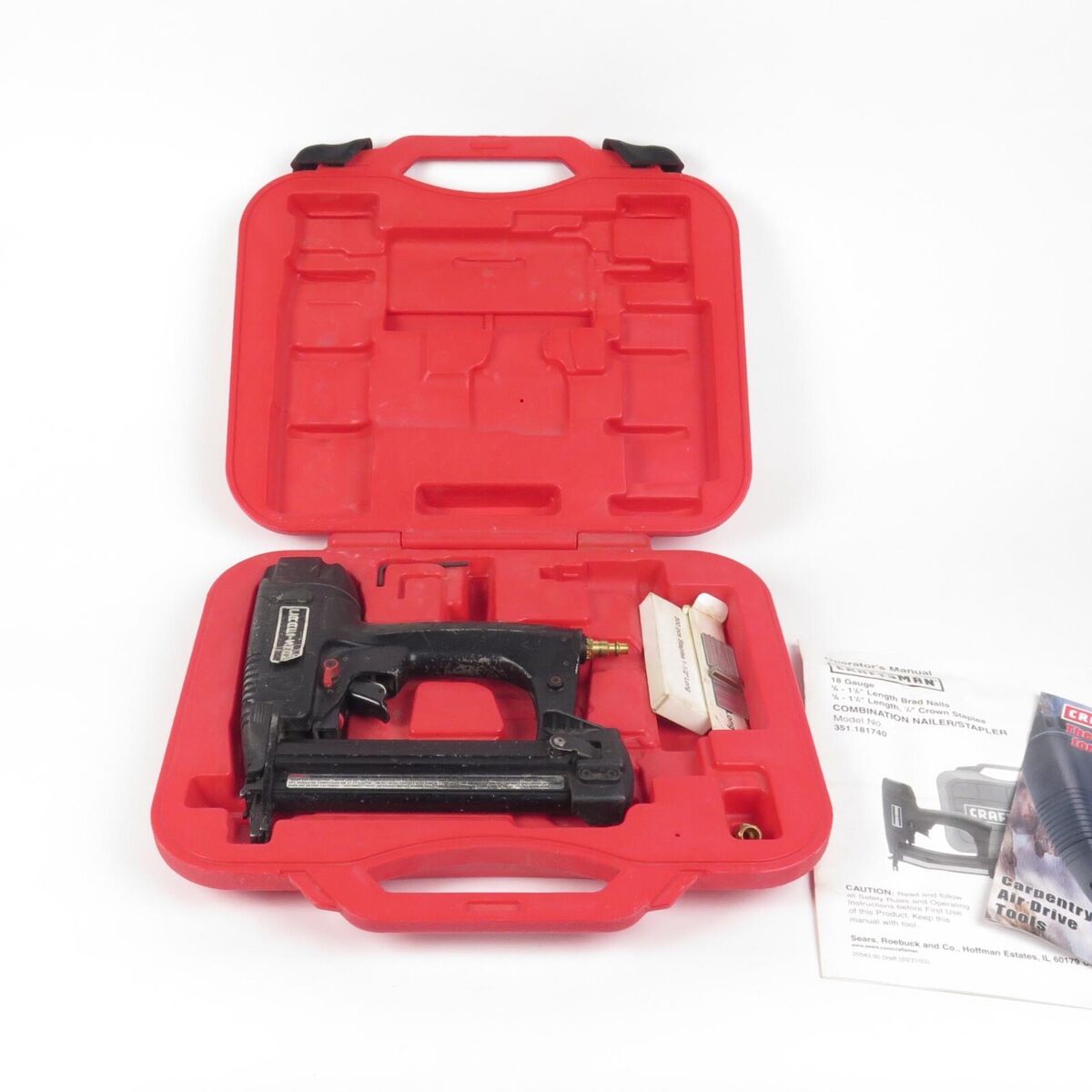 Craftsman 351.181740 Combination Nailer Stapler Tool 18 Craftsman 351.181740 Combination Nailer Stapler Tool 18