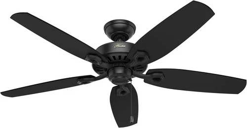 Hunter Fan Company 53243 Builder Elite Indoor Ceiling Fan, 52", Matte Black - Picture 1 of 6