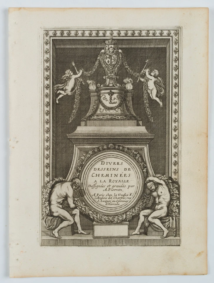 A. PIERRETZ (*1647), 'Divers Desseins de Cheminées', um 1650, Kupferstich - Bild 2 von 4