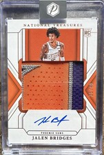 Jalen Bridges Bronze Rookie Patch Auto /49 2024-25 Panini Nat Treasures Suns #1…