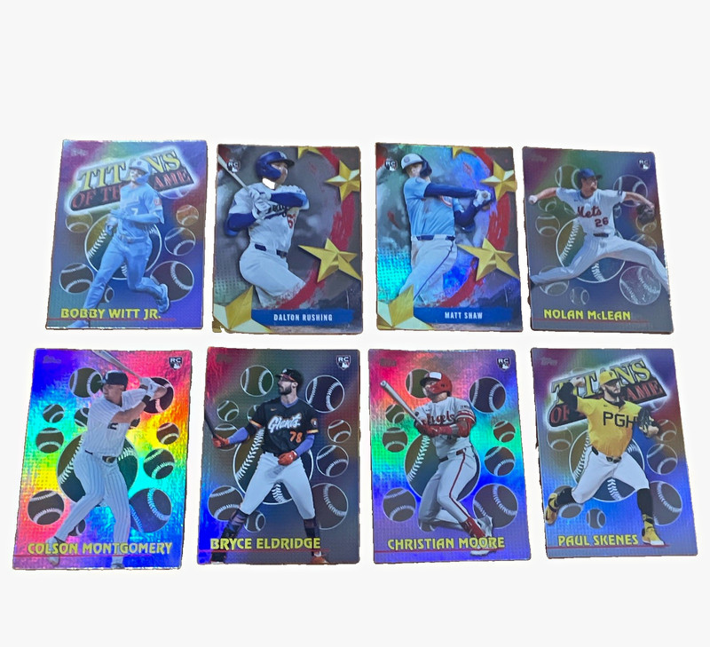 Topps 2025 & 2026 Titans of the Game 8 Card Lot Skenes Witt Jr McLean Shaw RC