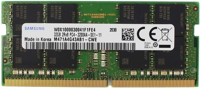 Samsung 32 Gb RAM Speicher 3200MHz DDR4 Notebook 260Pin PC4 M471A4G43AB1-CWE