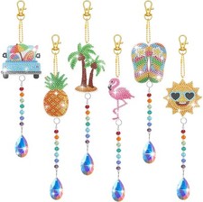 Wesiti 6 Pcs Diamond Art Suncatchers Painting Suncatcher Wind Chime...