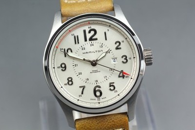 [Near MINT] Hamilton Khaki H703650 34mm Silver Dial Date Automatic Men's Watch