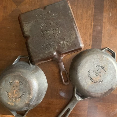 vintage griswold cast iron Lot