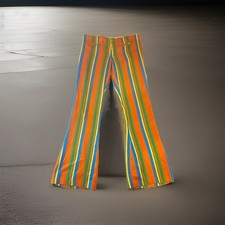VTG Groovy hippy Flared Pant Bell bottom 30  Inseam 30  waist Halloween costume