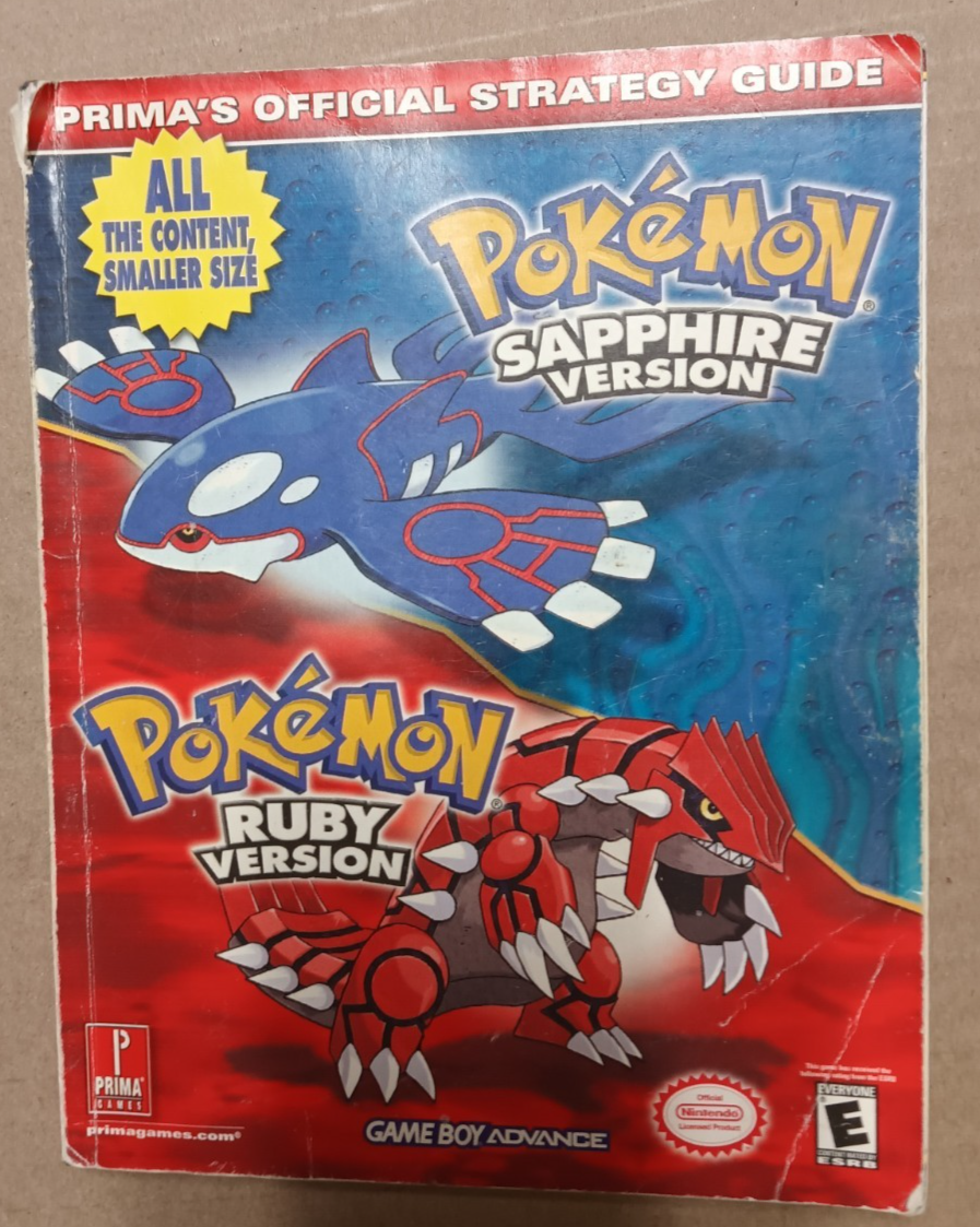 Pokemon Sapphire Ruby Version Prima Game Guide GBA RARE Smaller 7
