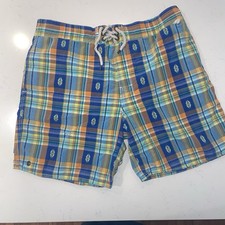 Polo Ralph Lauren Swim Trunks Mens XL Plaid Drawstring Mesh Liner