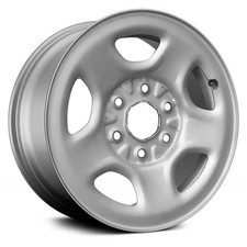 For Chevy Silverado 1500 99-06 Steel Factory Wheel 5-spoke Silver 16x6.5 Steel For Chevy Silverado 1500 99-06 Steel Factory Wheel 5-spoke Silver 16x6.5 Steel