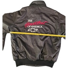 Vintage 1980s Chevrolet "The Heartbeat of America" Nylon Bomber Jacket M 