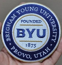 Brigham Young University Logo Iron On Patch - Sew Patch - Embroidered Patch