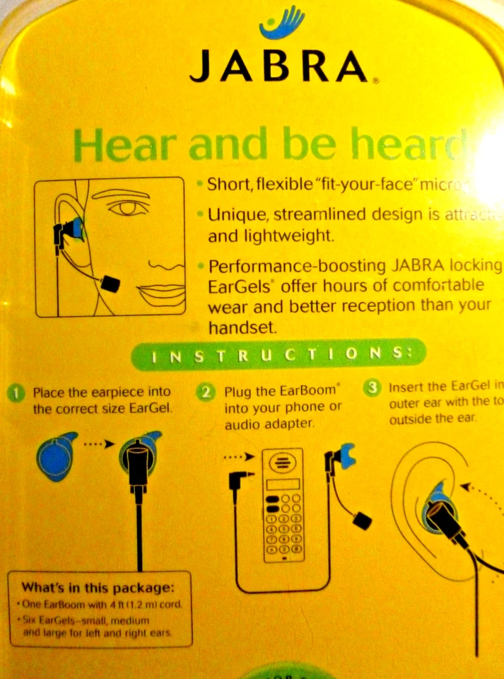 Jabra Hands Free Ear Boom with Locking Ear Gels and Boom Microphone - Image 3 of 4