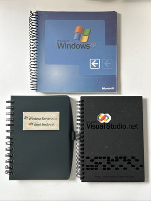 Microsoft Visual Studio Windows XP Promo Notebooks Lot of 3 Vintage Tech Swag
