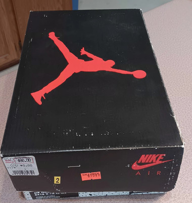 1990 Nike Air Jordan V  * BOX *  Fire Red Jump Man on Black BOX ONLY - NO SHOES