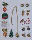 Vintage Christmas Costume Jewelry Lot
