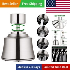 Kitchen Sink Faucet Aerator with 2 Ball Joint, Big Angle Swivel Sprayer Head ...