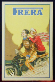 CARTOLINA PUBBLICITARIA FRERA MOTOCICLETTA MAUZAN CICLOMOTORE 1925 MORZENTI RRRR