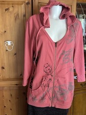Disney World Tinkerbell Women?s Lightweight Hoodie Size XL 46ins Bust DuskyPink